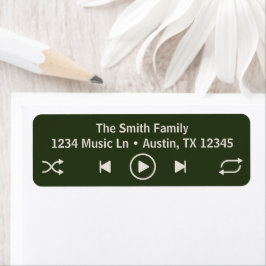 Streaming Muziekspeler Groen retouradres Etiket