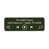 Streaming Muziekspeler Groen retouradres Etiket (Voorkant)