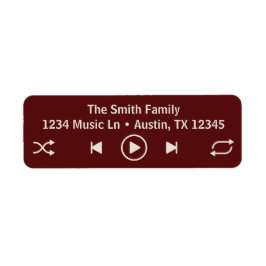 Streaming muziekspeler rood retouradres etiket