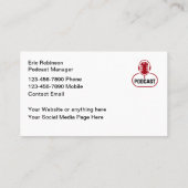 Streaming Podcast Studio Radio Show Visitekaartje (Achterkant)