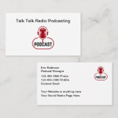 Streaming Podcast Studio Radio Show Visitekaartje (Voorkant / Achterkant)
