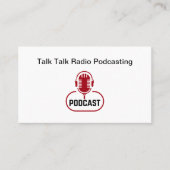 Streaming Podcast Studio Radio Show Visitekaartje (Voorkant)