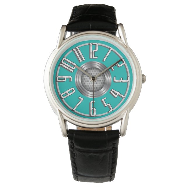 Streamline Art Deco polshorloge - Aqua Horloge (Voorkant)