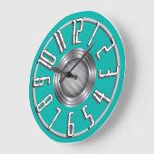 Streamline Art Deco wandklok - Aqua (Hoek)
