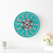 Streamline Art Deco wandklok - Aqua (Huis)