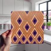 Streamline Modern Disco Waterfall Purple Orange Tegeltje