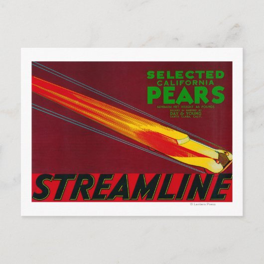 Streamline perenkrat LabelSanta Clara, CA Briefkaart (Voorkant)