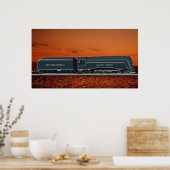 Streamlines Poster van de stoamlocomotief (Keuken)