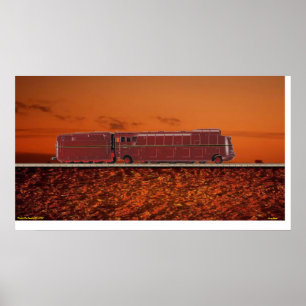 Streamlines Poster van de stoamlocomotief