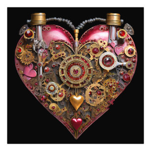 Streampunk Hart Robijn Valentijn Foto Afdruk