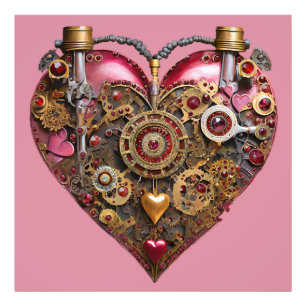 Streampunk Hart Robijn Valentijn Foto Afdruk