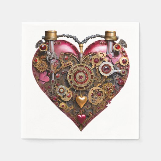 Streampunk Hart Robijn Valentijn Servet (Voorkant)