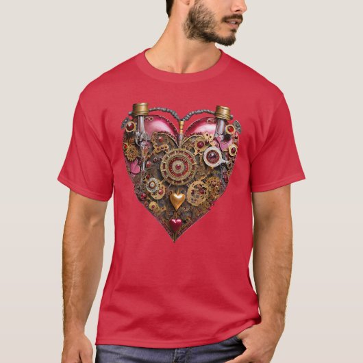 Streampunk Hart Robijn Valentijn T-shirt (Voorkant)