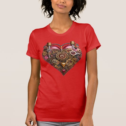 Streampunk Hart Robijn Valentijn T-shirt (Voorkant)