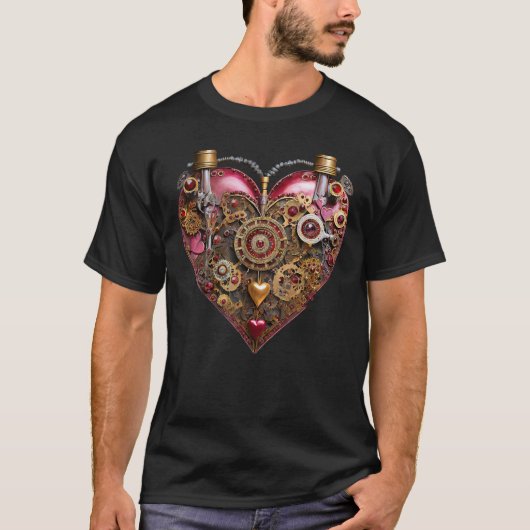 Streampunk Hart Robijn Valentijn T-shirt (Voorkant)