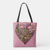 Streampunk Hart Robijn Valentijn Tote Bag (Achterkant)