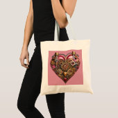 Streampunk Hart Robijn Valentijn Tote Bag (Voorkant (product))