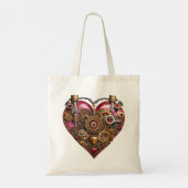 Streampunk Hart Robijn Valentijn Tote Bag (Achterkant)