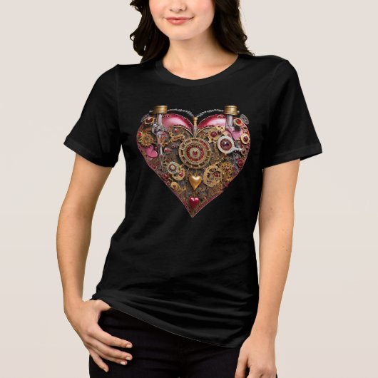 Streampunk Hart Robijn Valentijn Tri-Blend Shirt (Voorkant)