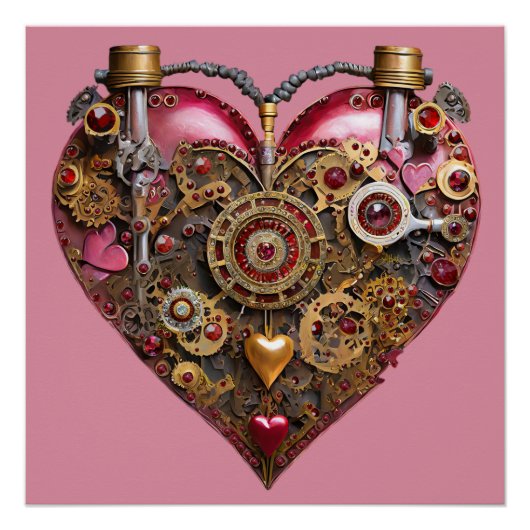 Streampunk Heart Ruby Valentine Perfect Poster (Voorkant)