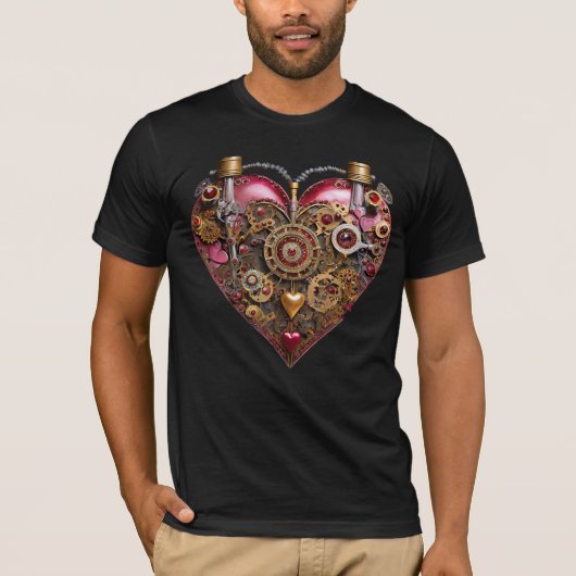 Streampunk Heart Ruby Valentine T-shirt (Voorkant)