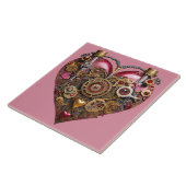 Streampunk Heart Ruby Valentine Tegeltje (Zijkant)