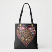 Streampunk Heart Ruby Valentine Tote Bag (Voorkant)