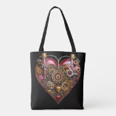 Streampunk Heart Ruby Valentine Tote Bag (Achterkant)