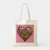 Streampunk Heart Ruby Valentine Tote Bag (Achterkant)