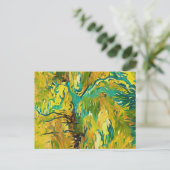 Streams en gras in voorjaarsschilderkunst briefkaart (Staand voorkant)