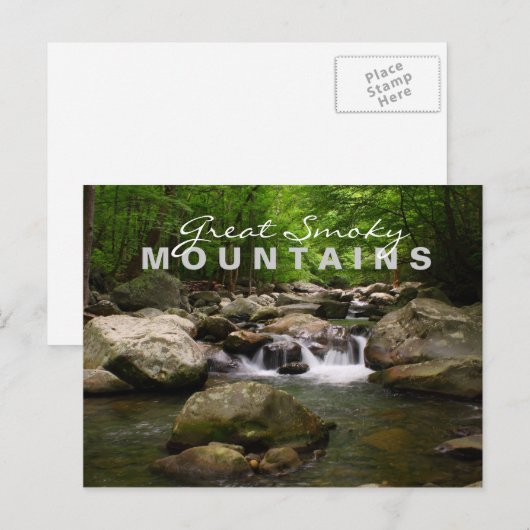 Streams en rivieren - Grote rokerbergen Briefkaart (Voorkant / Achterkant)