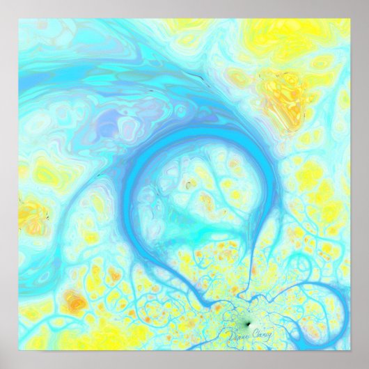 Streams uit Joy - Cosmic Aqua & Lemon Poster (Voorkant)