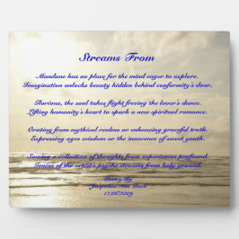 Streams uit poëzie Plaque Fotoplaat