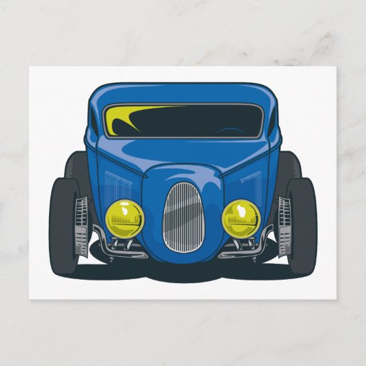 Streed Rod (blauw) Briefkaart (Voorkant)