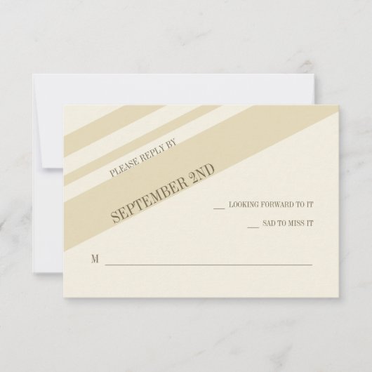 Streeepjes responskaart RSVP kaartje (Voorkant)