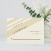 Streeepjes responskaart RSVP kaartje (Staand voorkant)