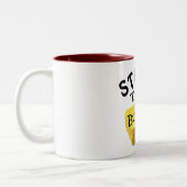 Streef ernaar om een Mok van de boterkoffie te zij (Links)