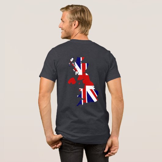 Streef hoog, stem Lowe kaart van Groot-Brittannië Tri-Blend Shirt (Voorkant)