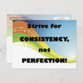 Streef naar consistentie briefkaart (Voorkant / Achterkant)