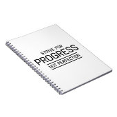 Streef naar de perfecte oplossing voor vooruitgang notitieboek (Rechterzijde)