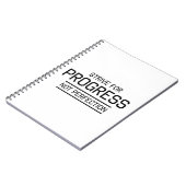 Streef naar de perfecte oplossing voor vooruitgang notitieboek (Linkerzijde)