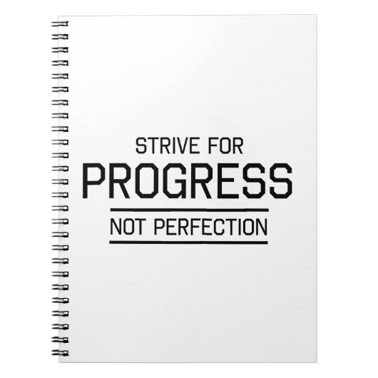 Streef naar de perfecte oplossing voor vooruitgang notitieboek (Voorkant)