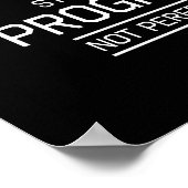 Streef naar de perfecte oplossing voor vooruitgang poster (Hoek)