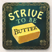 Streef naar een boterberpaasbroodje bier onderzetter (Voorkant)