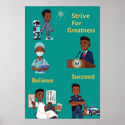 Streef naar meer kracht poster (Voorkant)