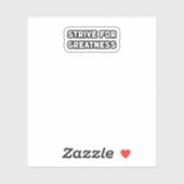 Streef naar uitmuntendheid en aspiratie te bereike sticker (Vel)