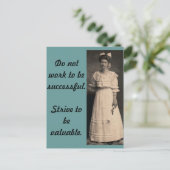 Streef naar waarde briefkaart (Staand voorkant)