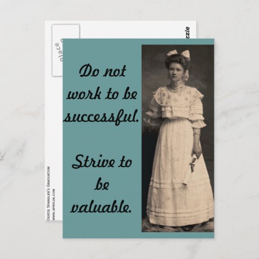 Streef naar waarde briefkaart (Voorkant / Achterkant)