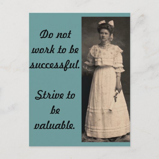 Streef naar waarde briefkaart (Voorkant)