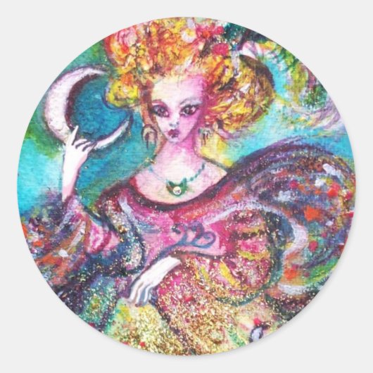 STREEFCIJFERS VAN DE VERLORENDE SCHADOWS /DE MOON  RONDE STICKER (Voorkant)